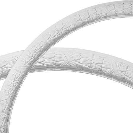 Ekena Millwork 50"OD x 44"ID x 3"W x 1 1/4"P Dublin Leaves Ceiling Ring (1/4 of complete circle) CR50DU